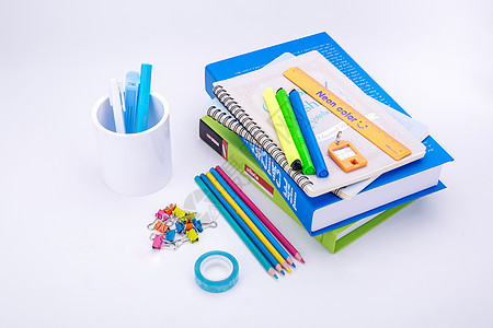 办公桌面上的艺术 文具用品的高清视觉盛宴